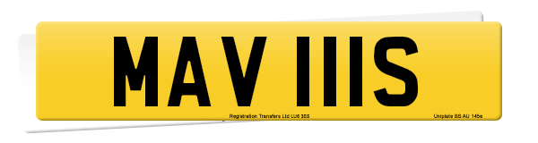Registration number MAV 111S